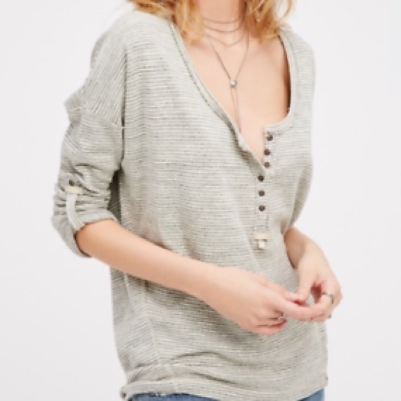 Free People Tops - We The Free/Free People Beach Haven Henley Shirt